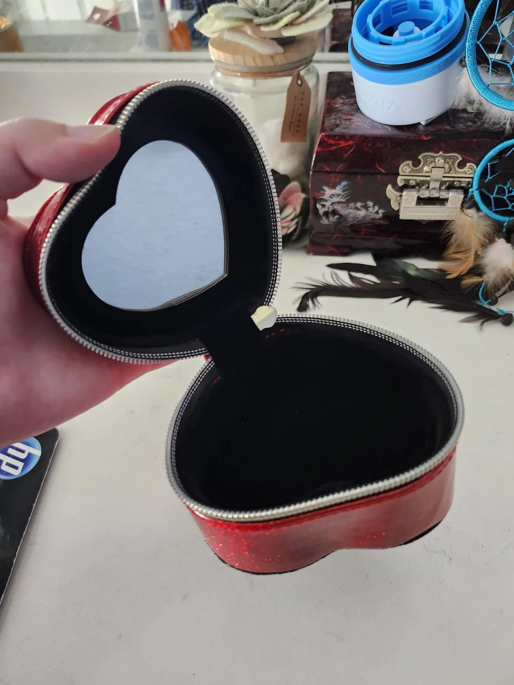 Juicy Couture Red Glitter Heart Coin Purse
